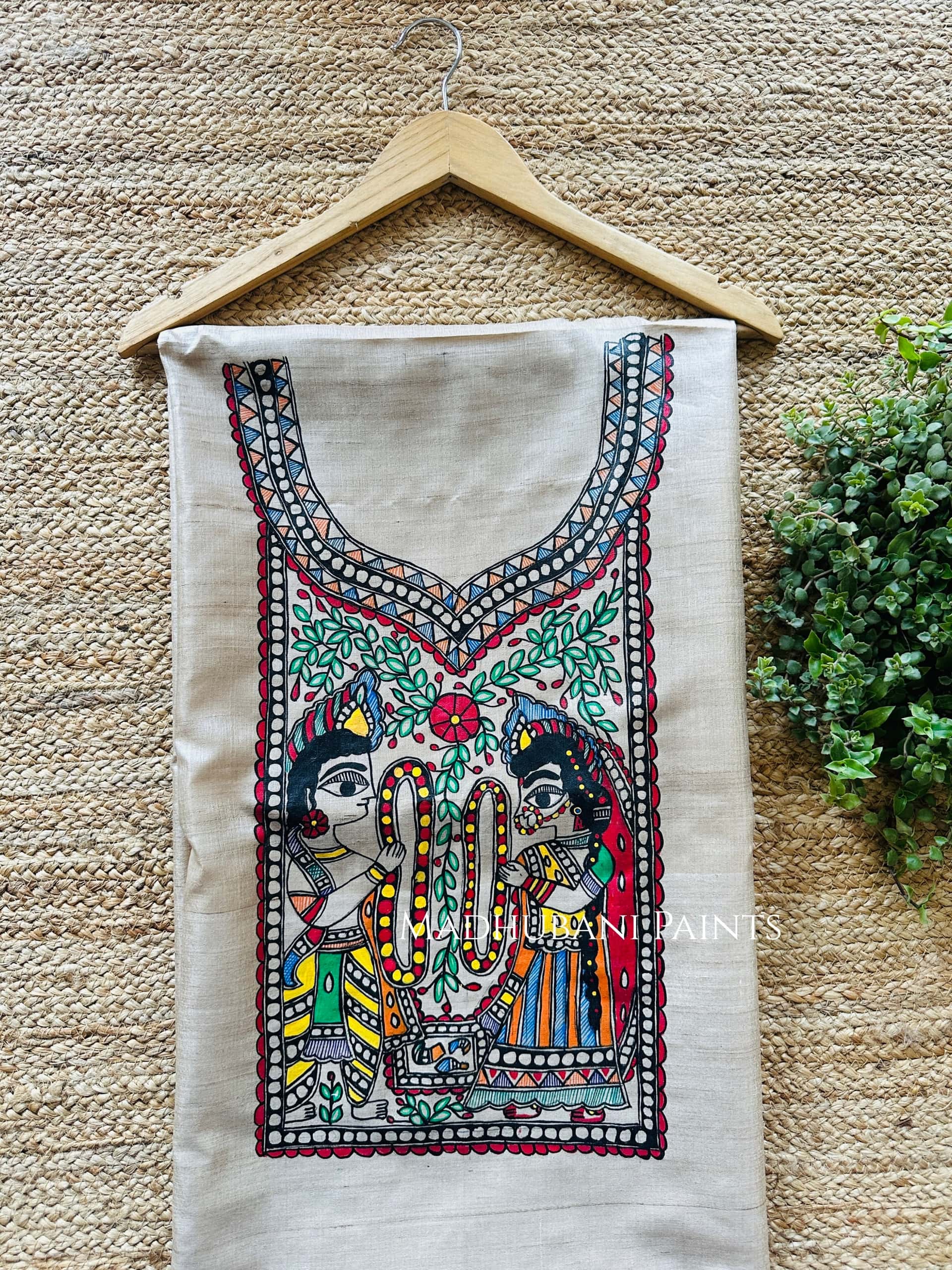 Sita Swaymabar Tussar Silk Unstitched Kurta