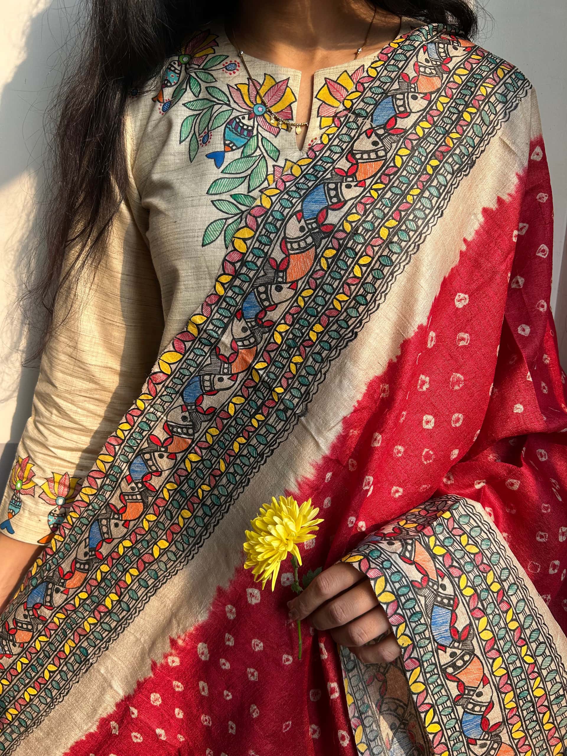 Laal Gudiya Bandhini Dupatta