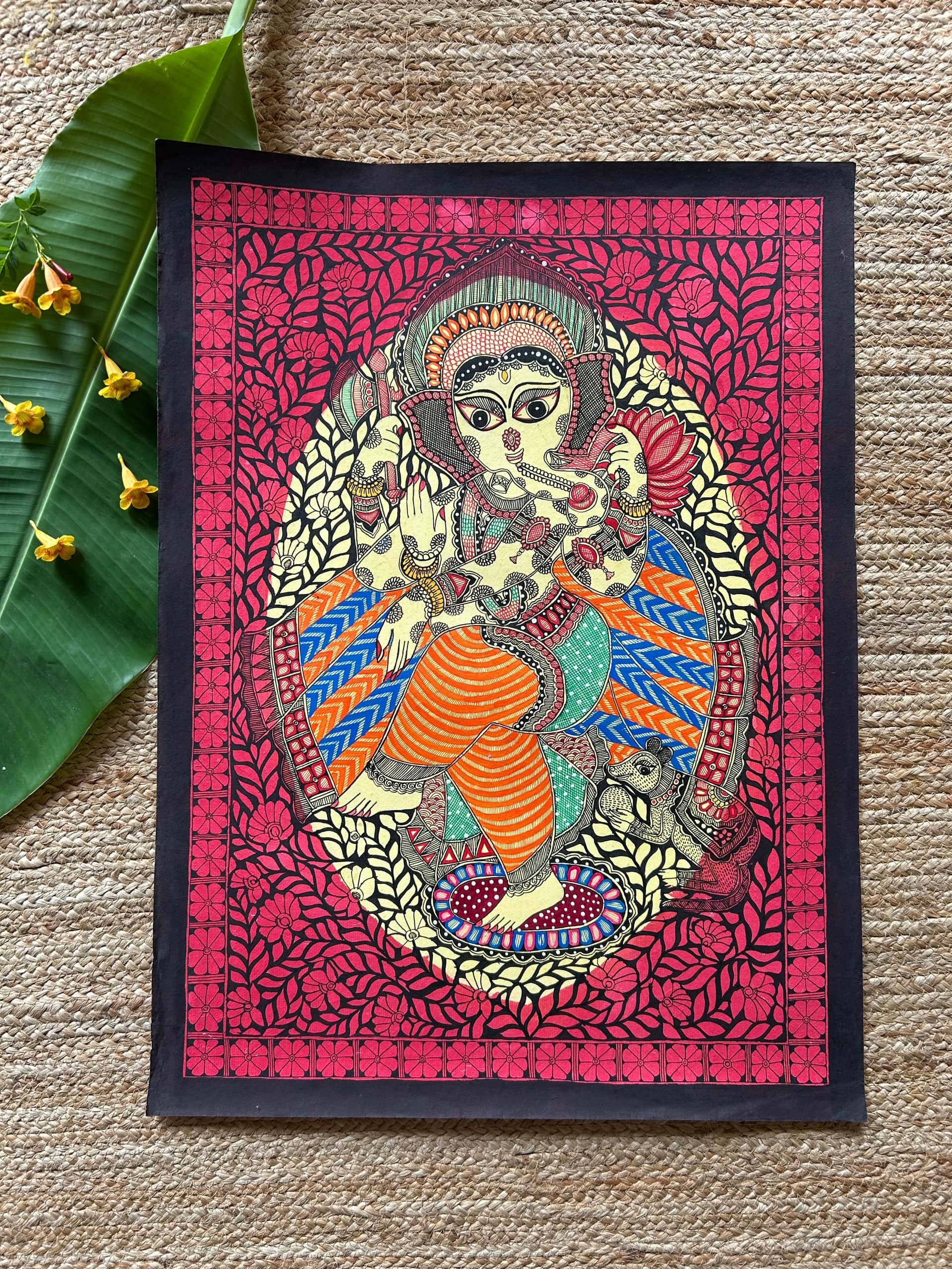 Ganesha Mithila Wall Hanging