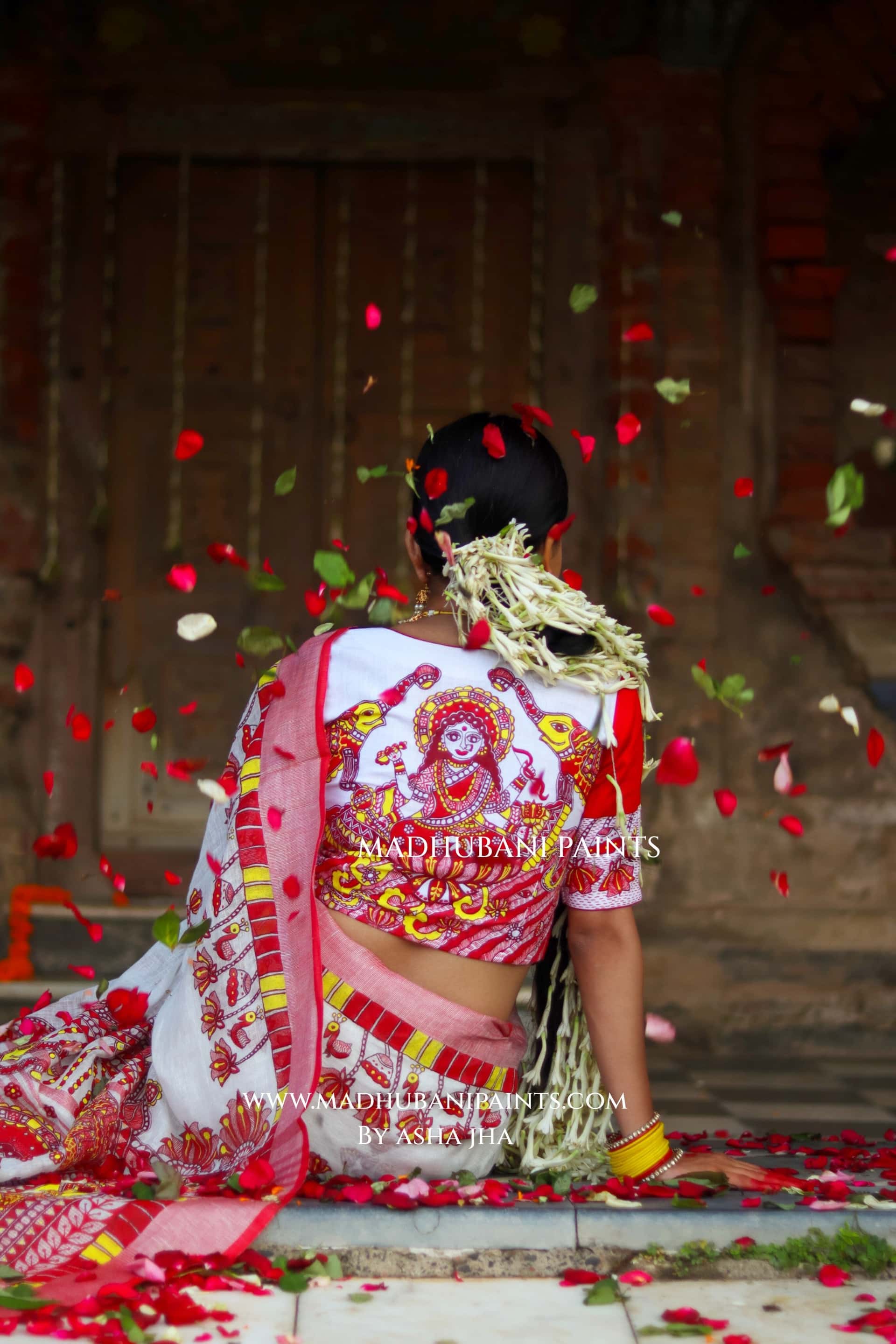 KAMLA Handpainted Linen Madhubani Blouse