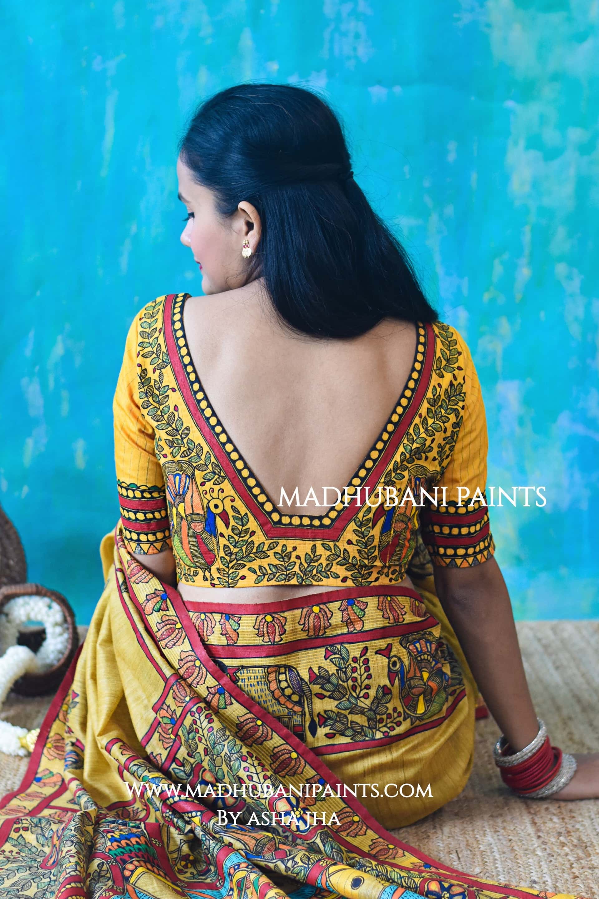 ANANYA Handpainted Madhubani Chanderi Blouse
