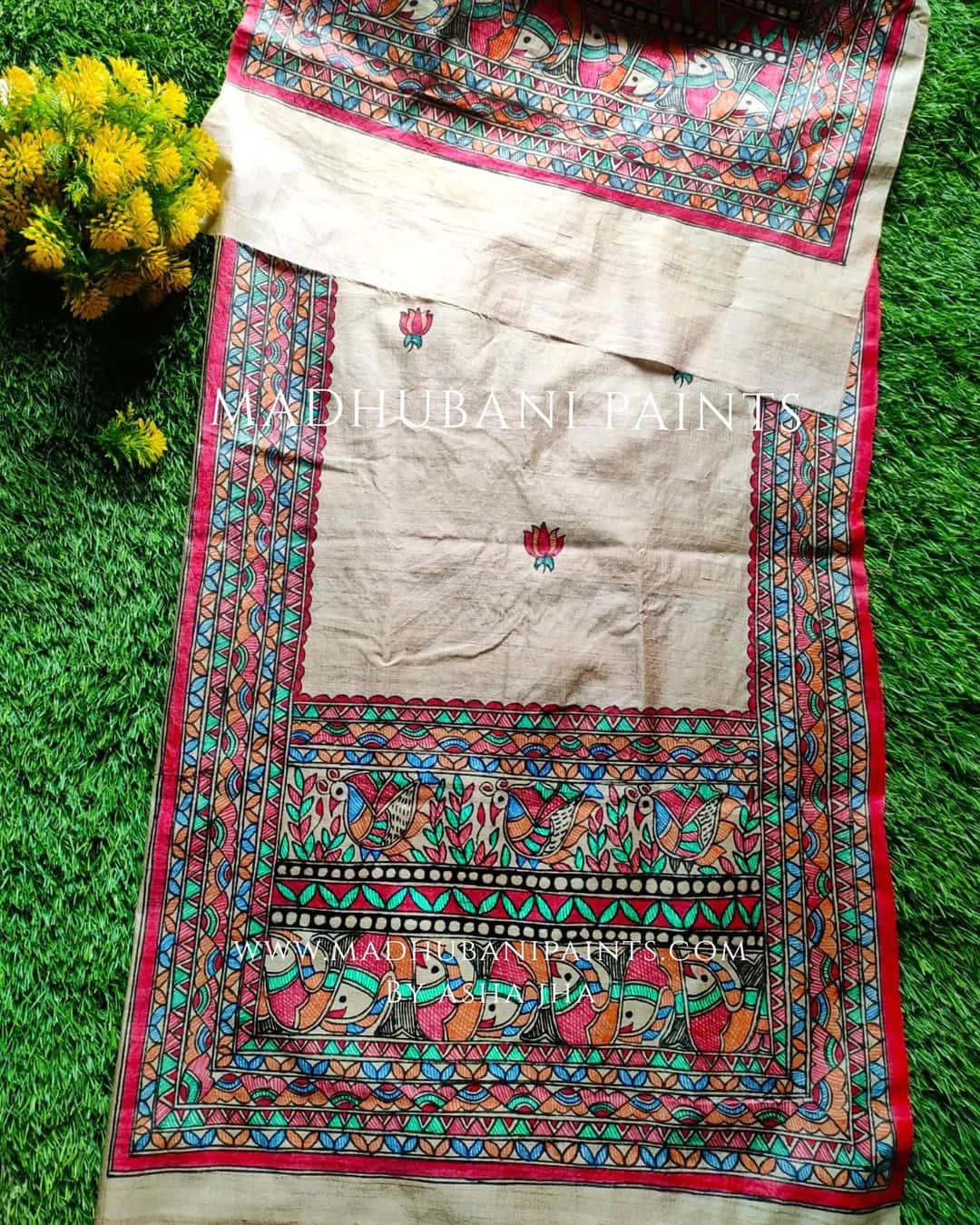 Morni Fish Tussar Silk Stole