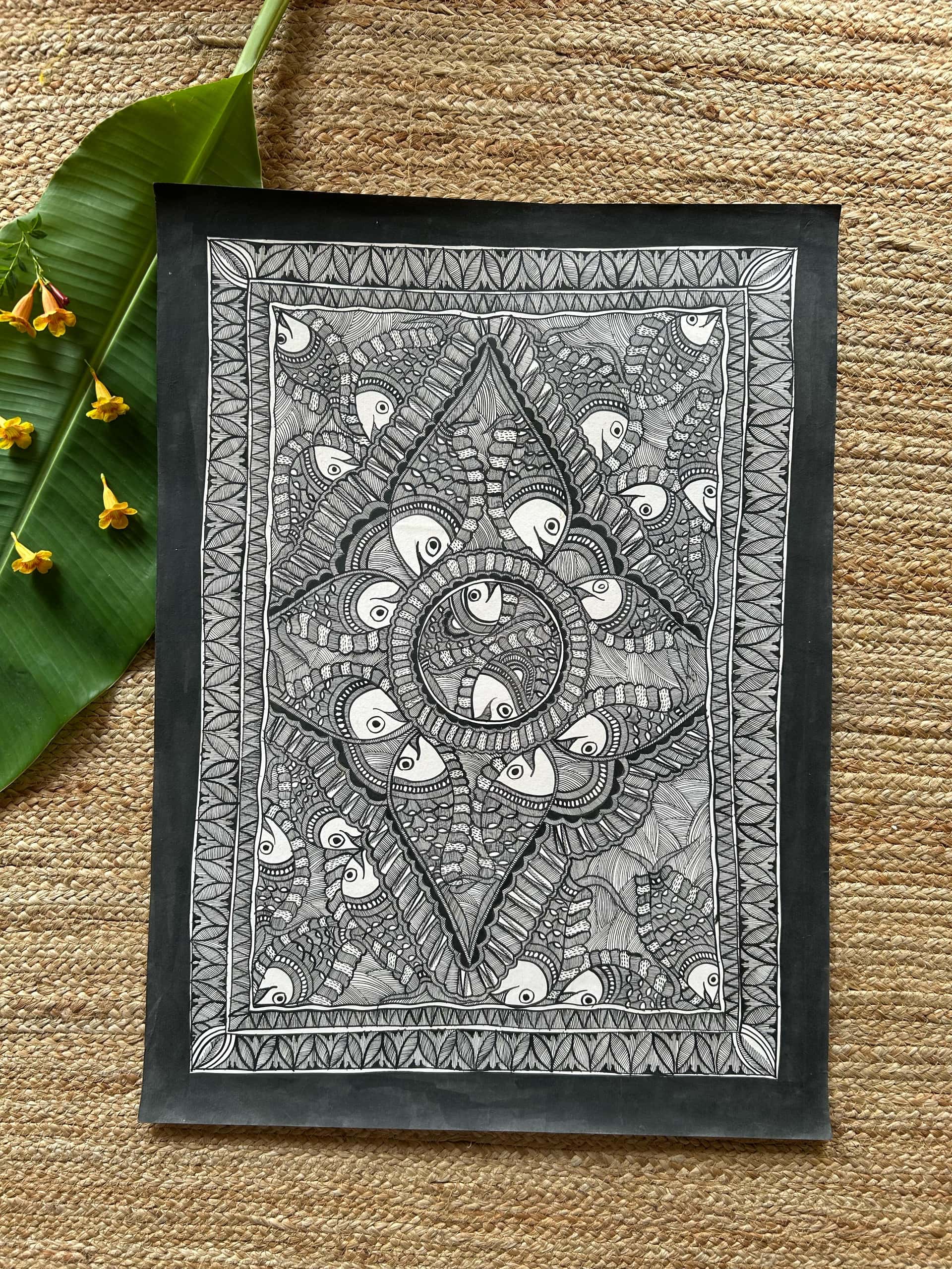 Matsya Mandala Mithila Wall Hanging