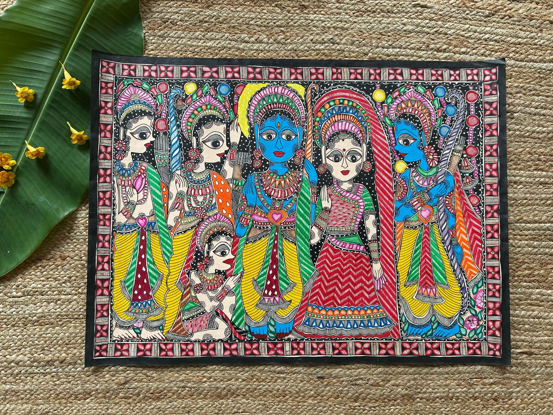 RAM SITA DARBAR  Mithila Wall Hanging