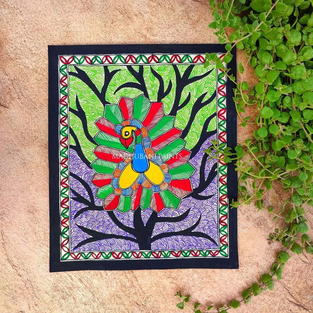 Peahen On Tree Wall Hanging