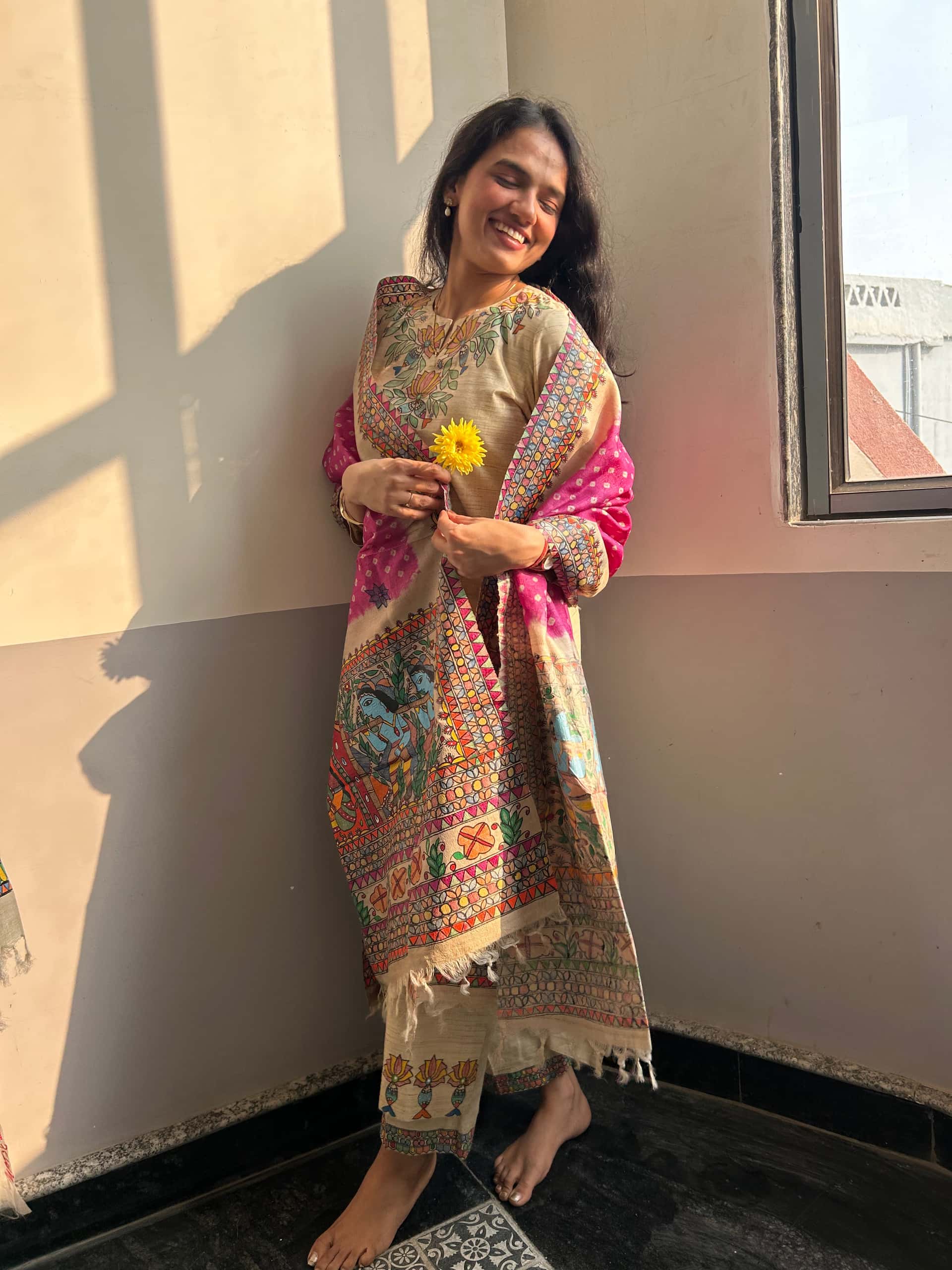 Gulabi Doli  Bandhini Dupatta