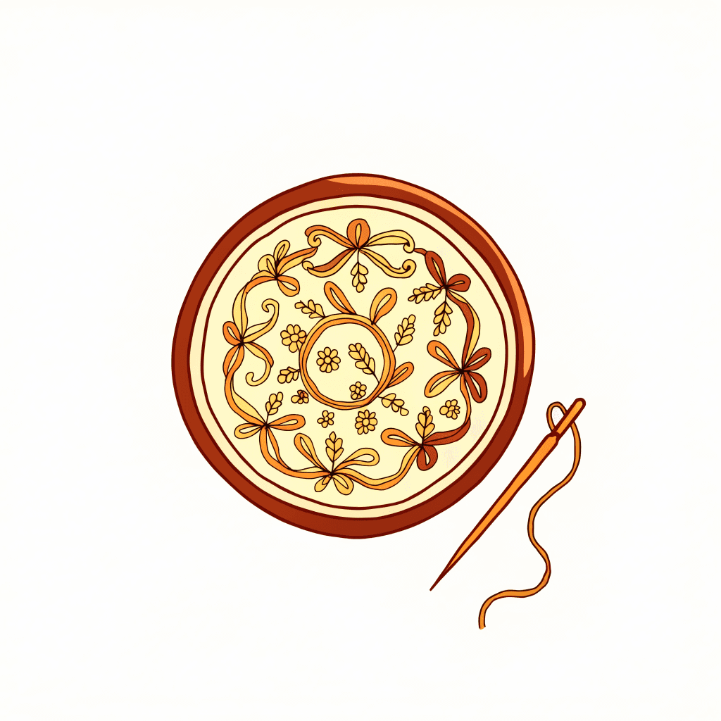 Lucknow Chikankari — White-on-White Embroidery — illustration