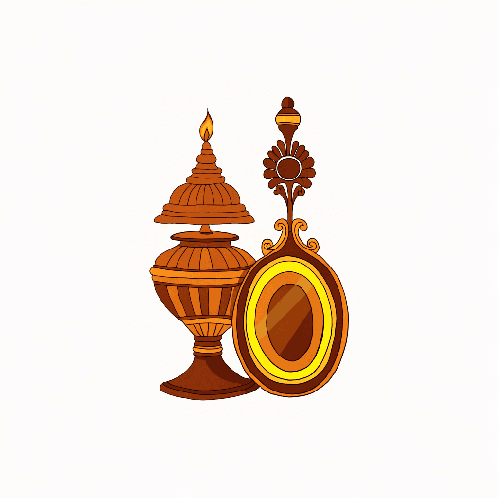 Aranmula Kannadi and the Bell Metal Craft of Kerala — illustration