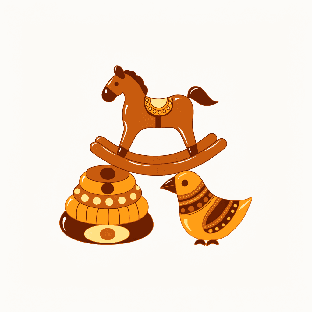 Channapatna Toys — Karnataka's Lac-Turned Classics — illustration