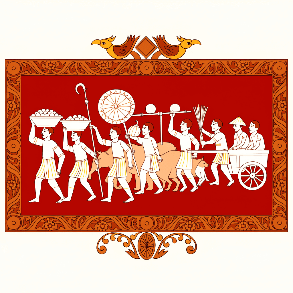 Cheriyal Scroll Painting — Telangana's Painted Storyboards — illustration