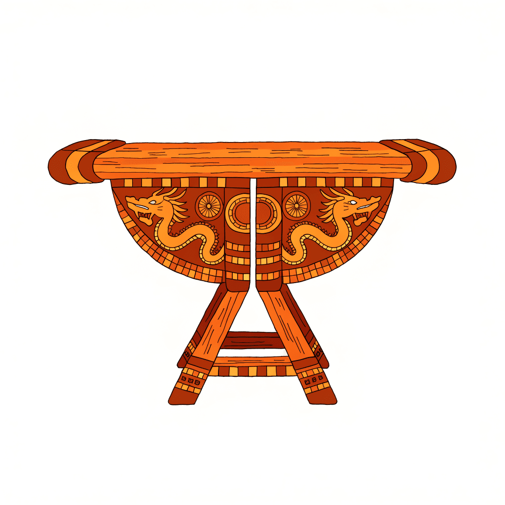 The Choktse: Sikkim's Carved Folding Table — illustration
