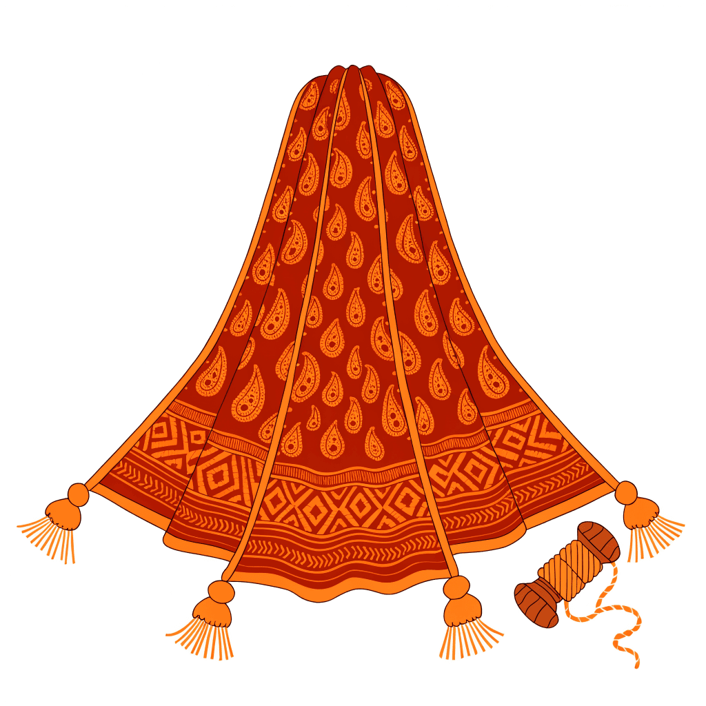 Pashmina Shawls of Kashmir — The Kani Weave Explained — illustration