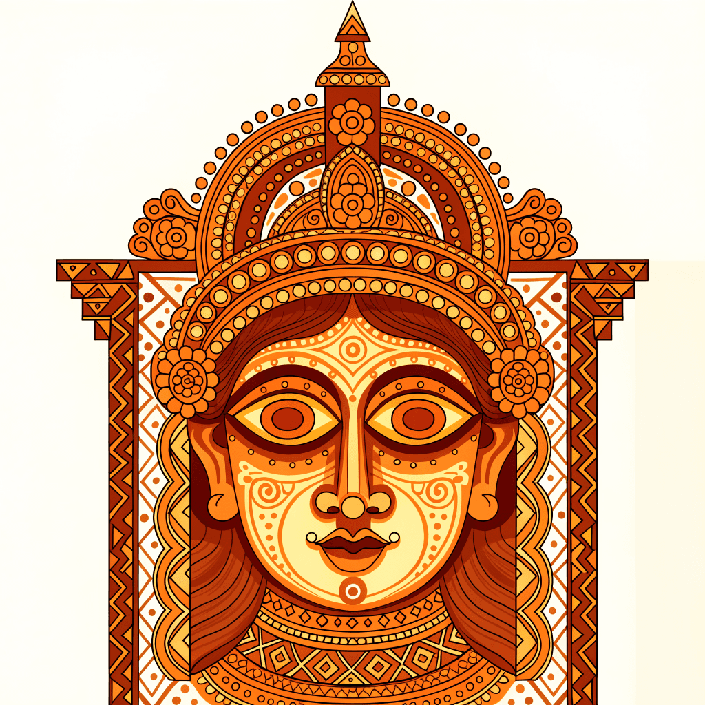 Kerala Mural Painting and Its Five Sacred Colours — illustration