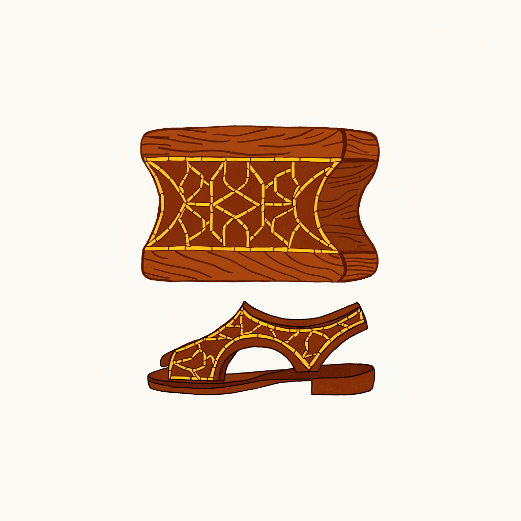 Brass on Dark Wood — the Tarkashi Inlay of Mainpuri — illustration