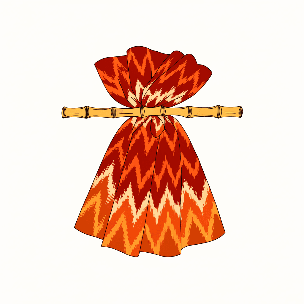 Pochampally Ikat: Pattern Dyed into the Thread — illustration
