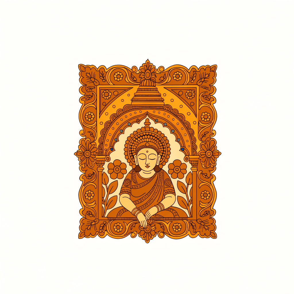 Tanjore Painting: Gold, Gesso and Devotion — illustration