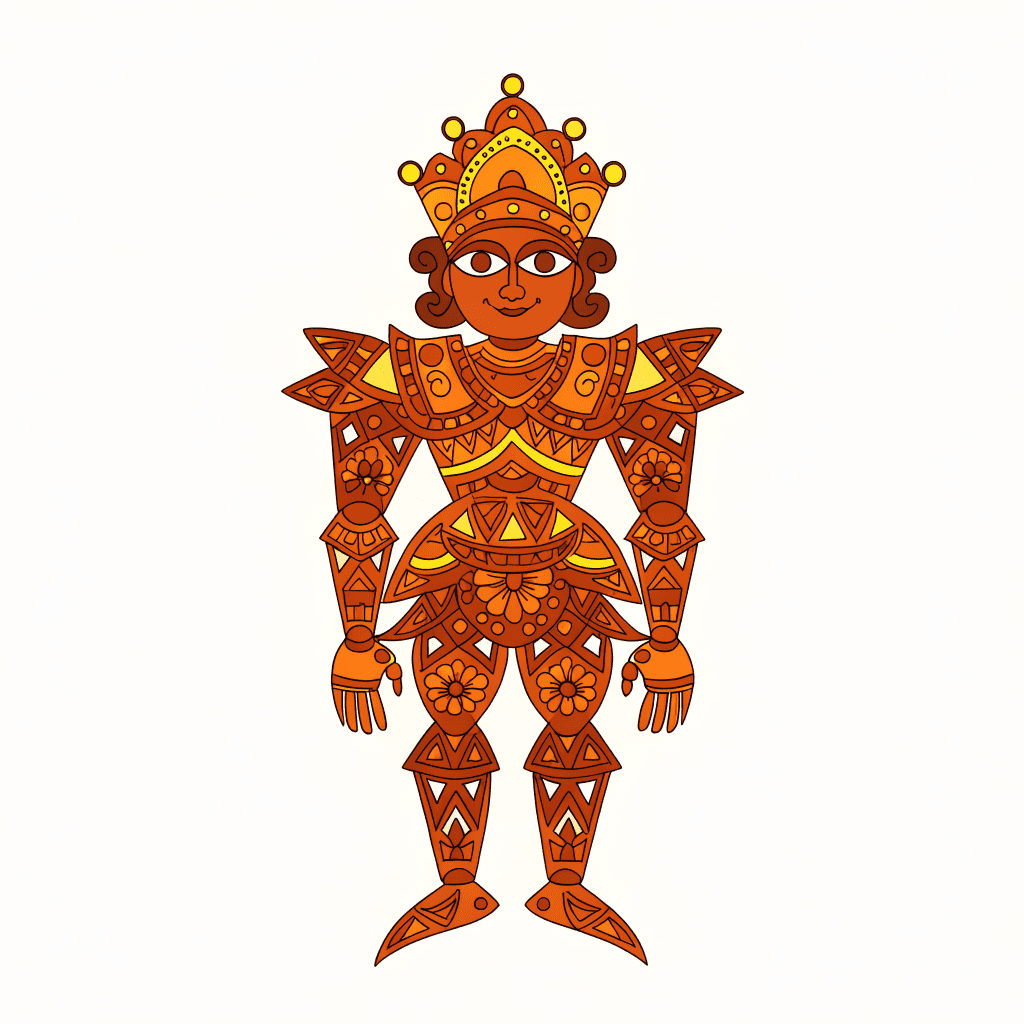 Tholu Bommalata, the Leather Shadow Puppets of Andhra — illustration