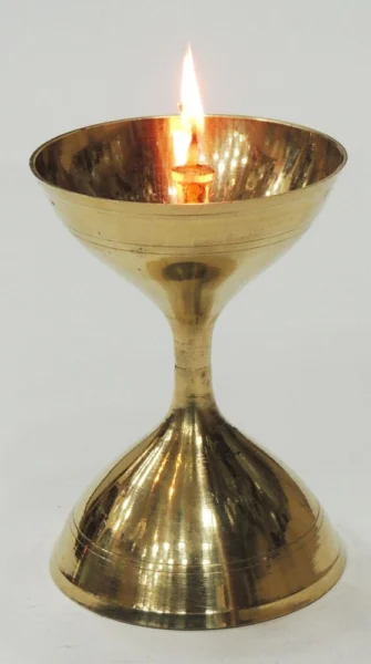 Brass Akhand Diya (Deepak), 4 inch, brass, Vedikcraft Moradabad