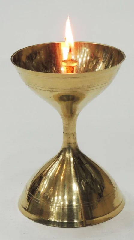 Brass Akhand Diya (Deepak), 4 inch (No. 13)