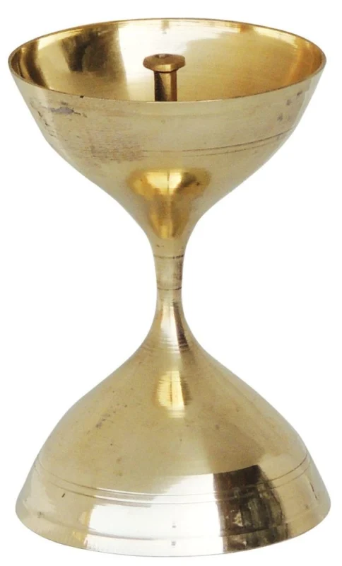 Brass Akhand Diya (Deepak), 6.7 inch (No. 18)