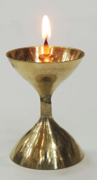 Brass Akhand Diya (Deepak), 2.2 inch, brass, Vedikcraft Moradabad