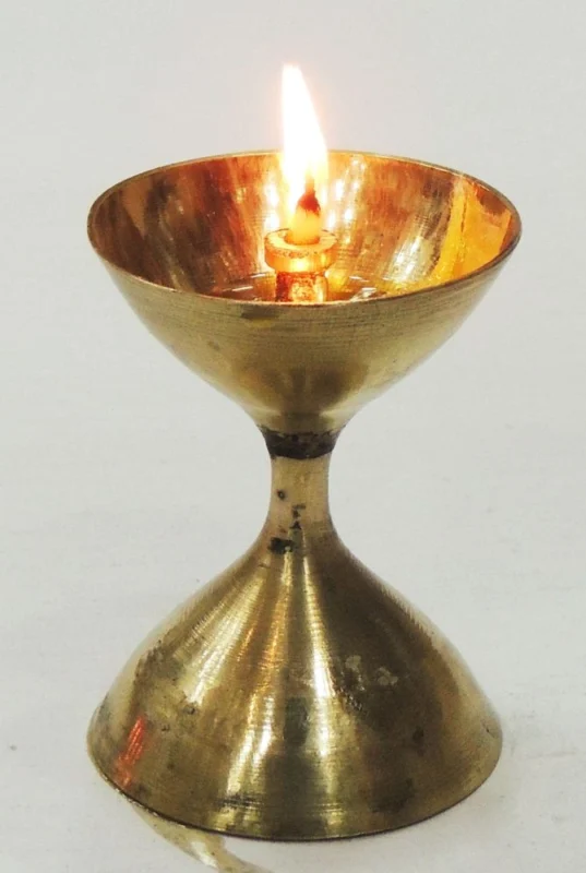 Brass Akhand Diya (Deepak), 2.3 inch (No. 5)