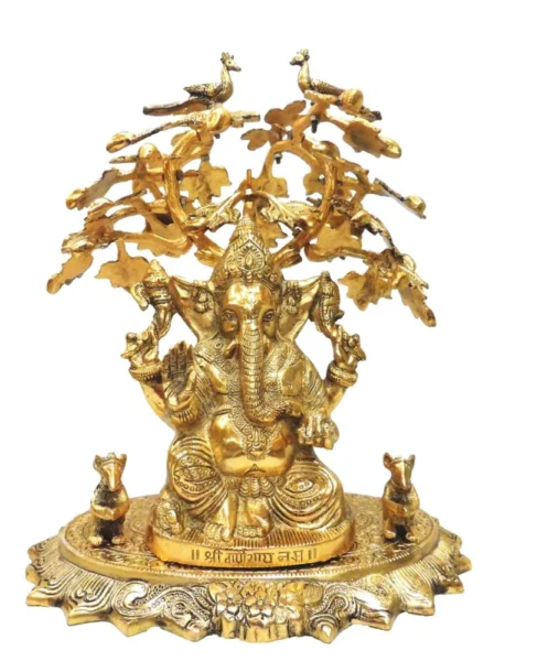 Ganesh Ji Idol in Aluminium (Ganeshji Big), 15 inch, Vedikcraft Moradabad