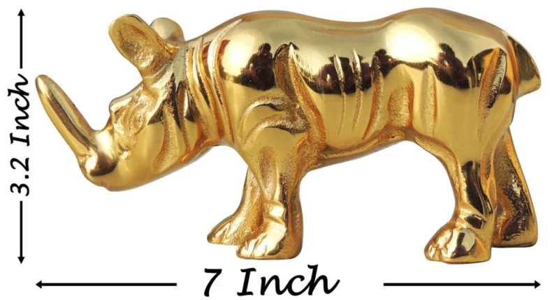 Aluminium Animal Showpiece (Genda), 3.2 inch – for Table Décor