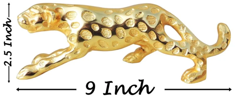 Aluminium Animal Showpiece (Leopard), 2.5 inch – for Table Décor