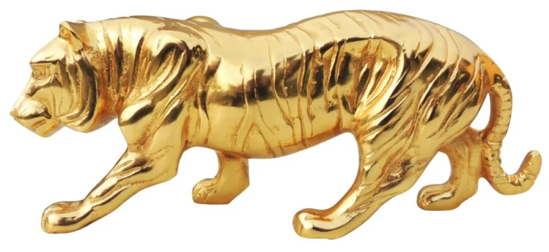 Aluminium Tiger Showpiece, 6.2 inch, 2.66 kg