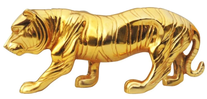 Aluminium Tiger Showpiece, 8 inch