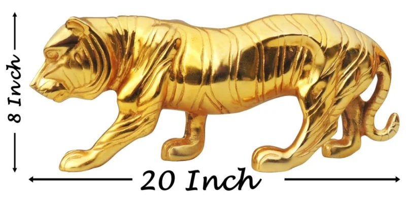 Aluminium Tiger Showpiece, 8 inch – for Table Décor