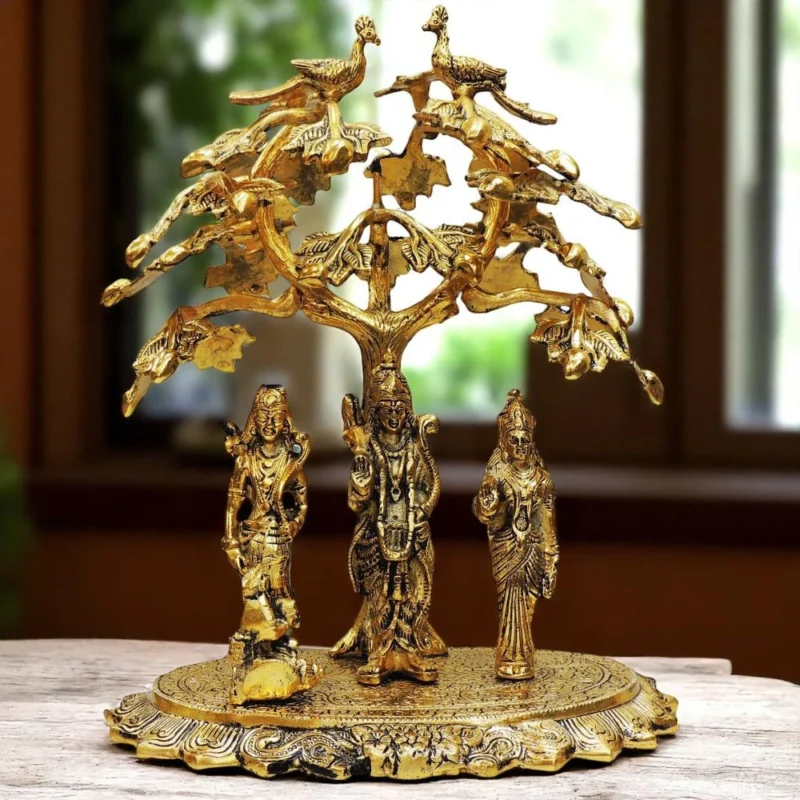 Ram Darbar Idol in Aluminium (Dharbar), 16 inch – for Temple and Entrance