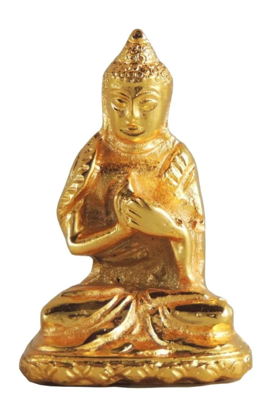 Buddha Idol in Aluminium, 3.8 inch – for Desk and Car