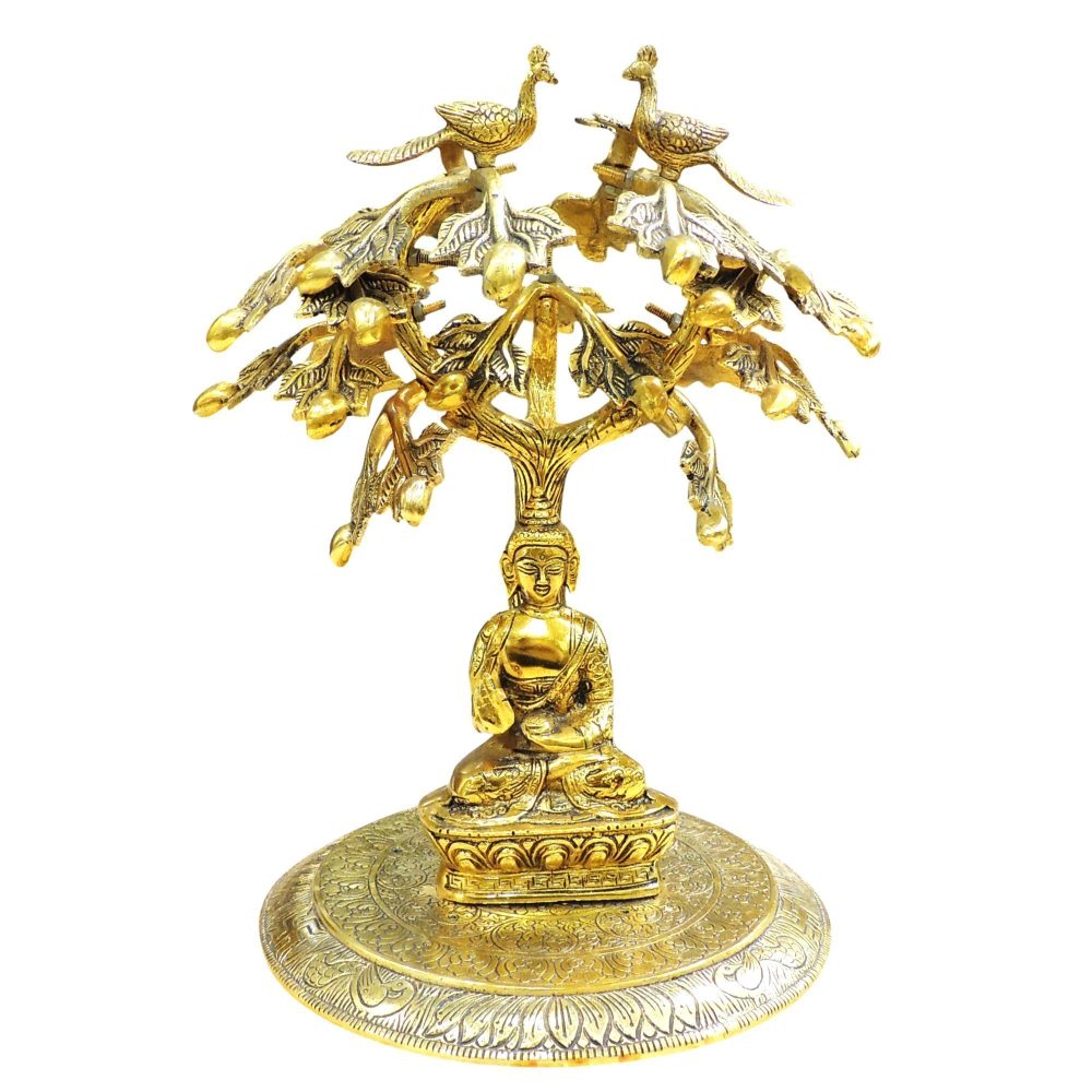 Buddha Idol in Aluminium (Under), 14 inch, Vedikcraft Moradabad