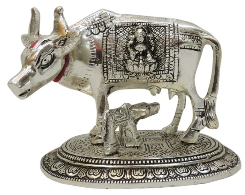 Aluminium Cow Showpiece, 4.2 inch