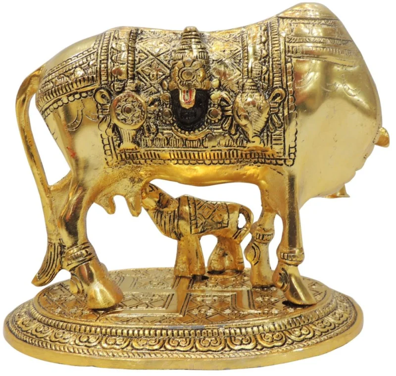 Aluminium Cow Showpiece, 6 inch, 740 g
