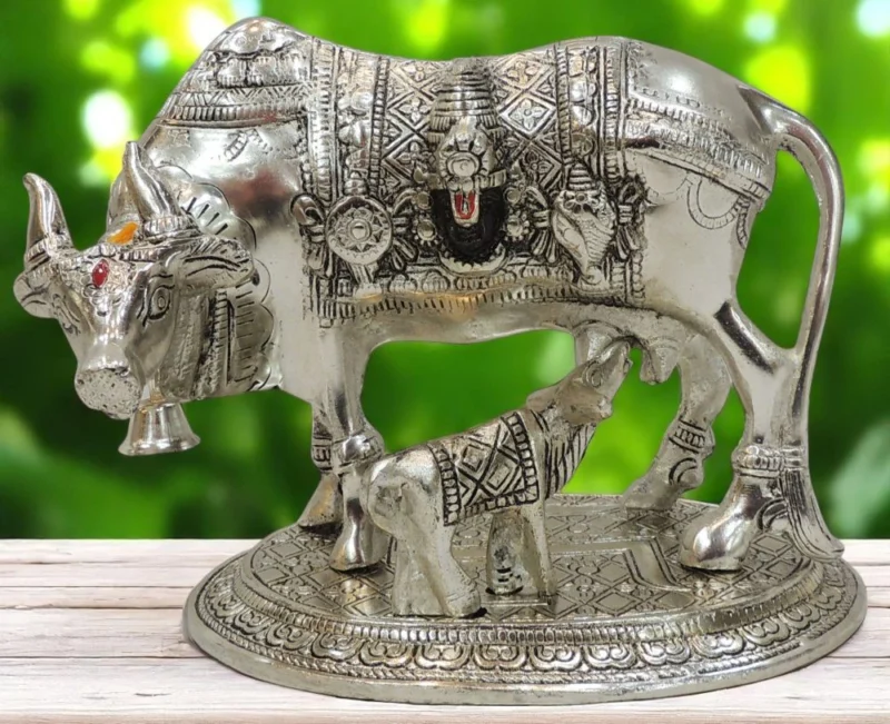 Aluminium Cow Showpiece, 6 inch, 720 g