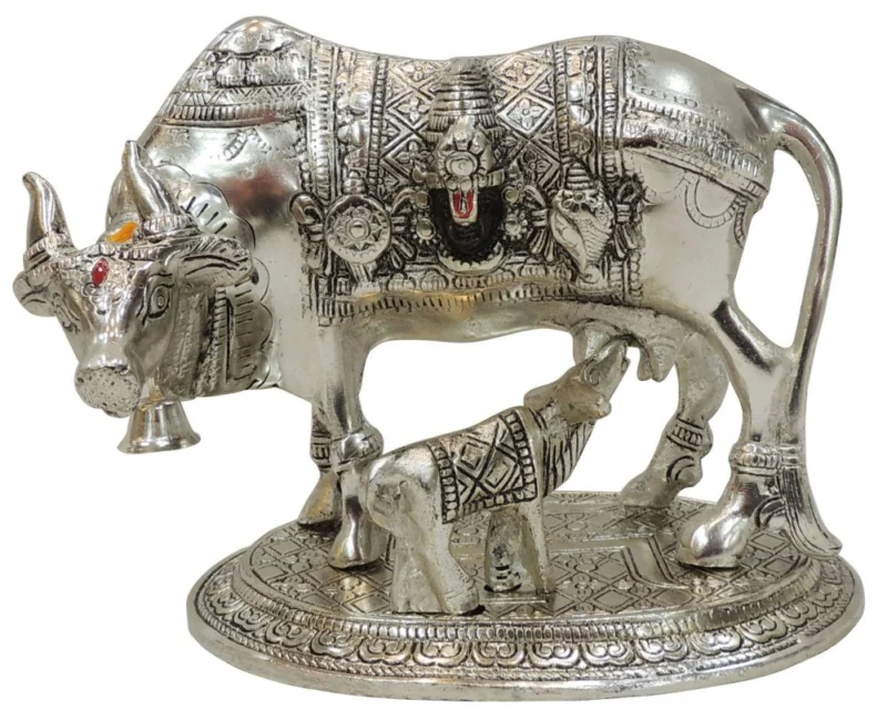 Aluminium Cow Showpiece, 6 inch, 720 g