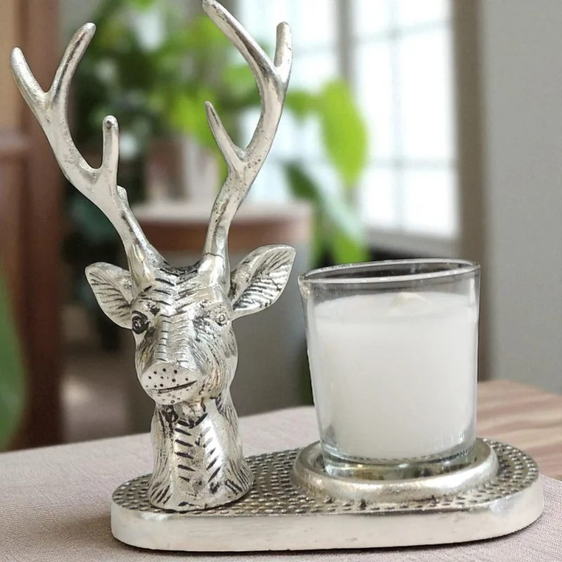 Aluminium Candle Stand (Wax), 6 inch, 360 g