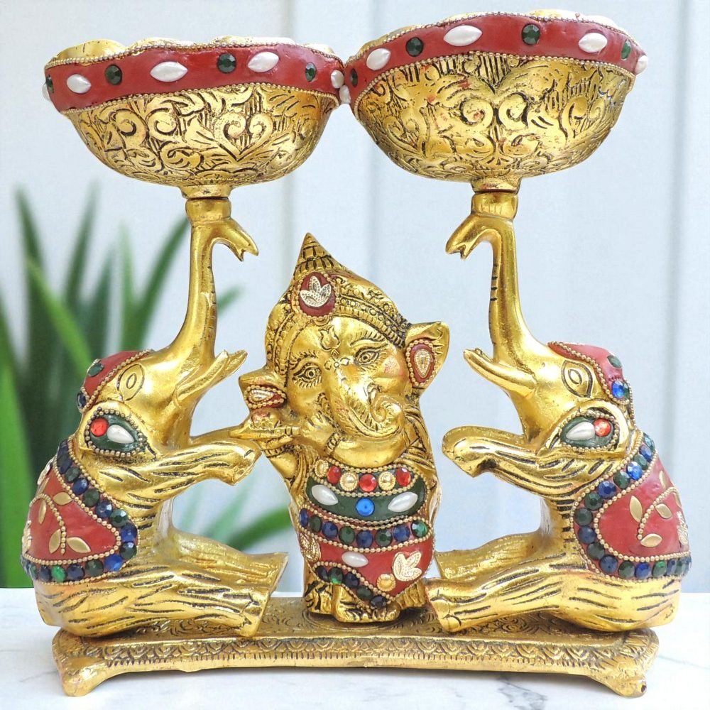 Aluminium Bowl (Double Ganesh), 9 inch, Vedikcraft Moradabad