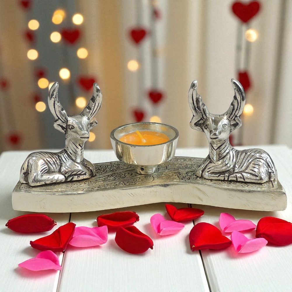 Aluminium Candle Stand (Double Basket), 3.5 inch, Vedikcraft Moradabad