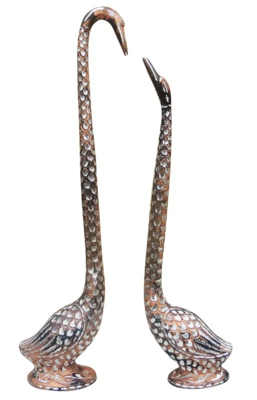Aluminium Duck Showpiece Pair, 20 inch, design AN233-A