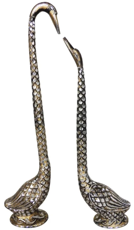 Aluminium Duck Showpiece Pair, 20 inch, design AN233-B – for Living Room and Entrance