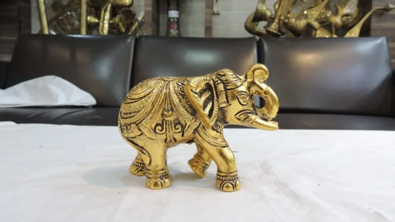 Aluminium Elephant Showpiece, 3.5 inch, 360 g