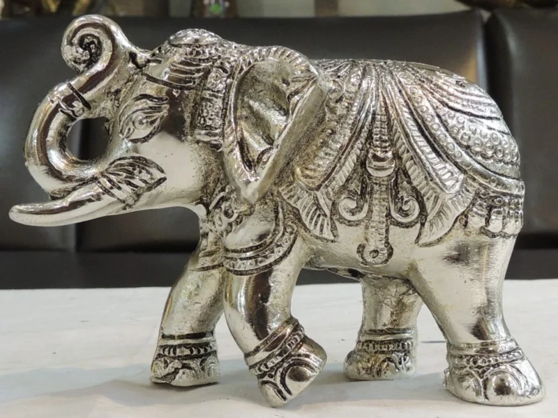 Aluminium Elephant Showpiece, 3.5 inch, 340 g