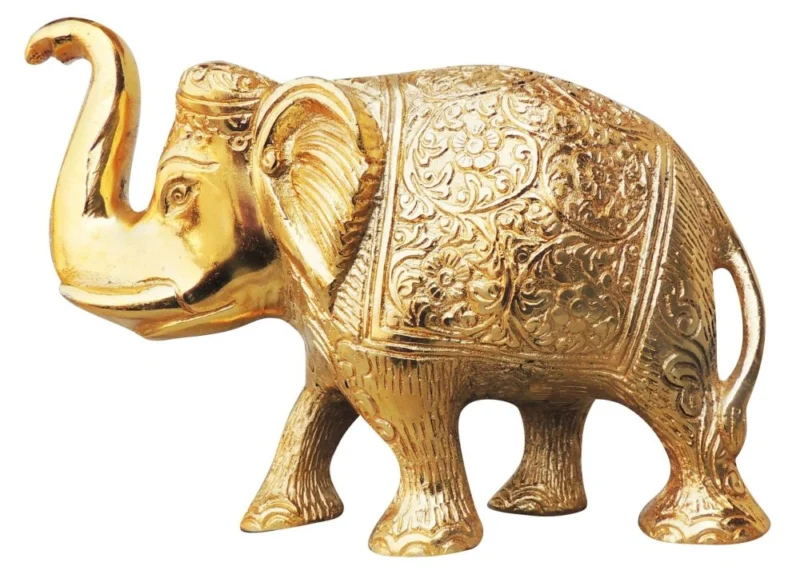 Aluminium Elephant Showpiece, 5 inch – for Vastu and Décor