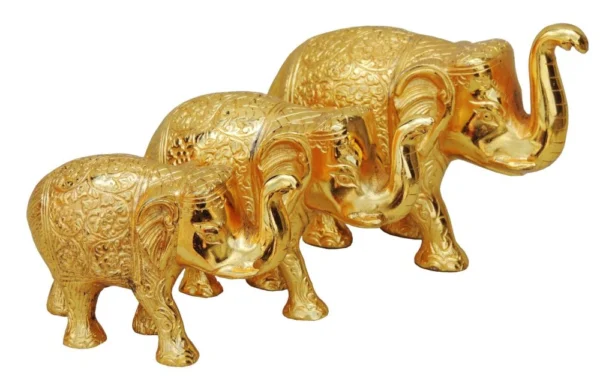 Aluminium Elephant Showpiece, 5 inch, 1.04 kg, Vedikcraft Moradabad