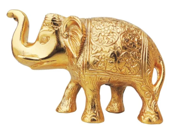 Aluminium Elephant Showpiece (Small), 3.5 inch, Vedikcraft Moradabad