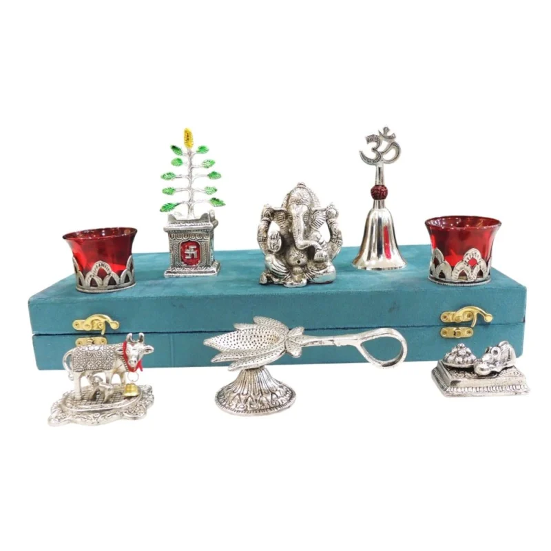 Ganesh Ji Idol in Aluminium (Tulsi)